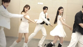 Modern outfits are so cool! Five people dancing