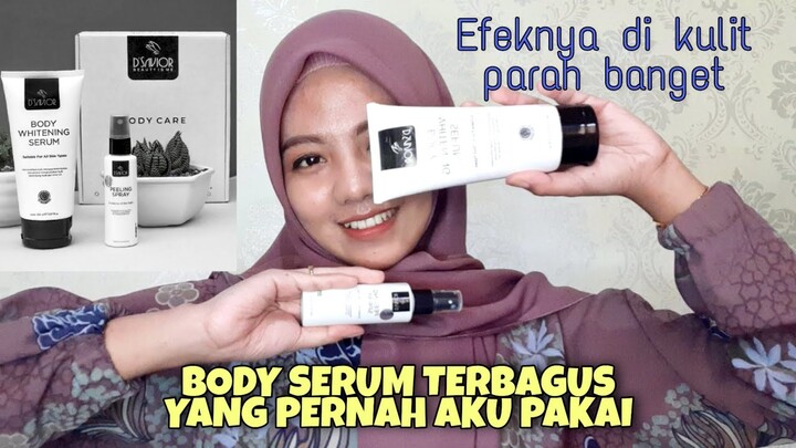 HONEST REVIEW PEMAKAIAN 1 BULAN BODY WHITENING SERUM DAN PEELING SPRAY D'SAVIOR