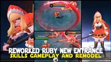 REWORKED RUBY NEW ENTRANCE ANIMATION AND SKILL EFFECTS GAMEPLAY MOBILE LEGENDS REWORKED RUBY MLBB!
