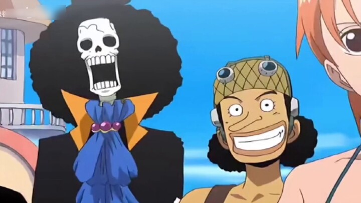 One Piece opening theme, but when I see Luffy, I cut the song