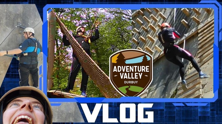 Stuck on a zipline at Durbuy Adventure! (Tree-top adventure, first steps) [Vlog - Belgium]