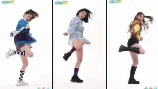 Hot dance group-Three girls dancing on one screen