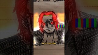 [ASMR]🦈Shanks💥Drawing from ONE PIECE🏴‍☠️(sketchbook) #shorts #satisfying #anime