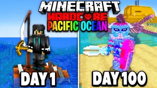 I Survived 100 Days in the Pacific Ocean on Minecraft.. Here's What Happened..