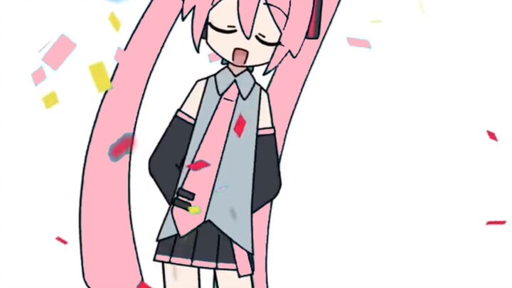 Setiap Miku menyanyikan satu baris “Miku”, warna rambutnya pun berubah