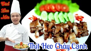 Cách làm món Thịt Heo Cháy Cạnh ( Thịt 3 Rọi Áp Chảo ) món ngon dành cho bé