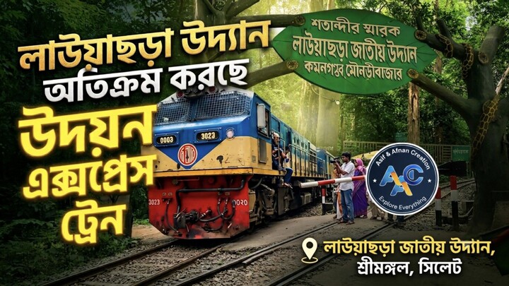 লাউয়াছড়া উদ্যান দিয়ে ছুটে চলছে উদয়ন এক্সপ্রেস | Udayan Express Train | Lawachara। Bd Railway