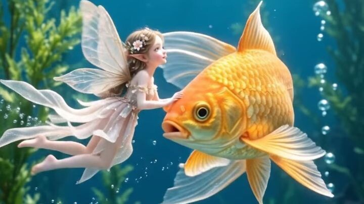 Fairy and goldfish