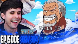 "Monkey D. GARP, was NOT Expecting That" One Piece Ep. 313,314 Live Reaction!