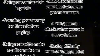 Sign of Social Anxiety.