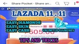 LAZADA 11.11 Event | Easy Cash Easy Skin Easy Diamonds Mobile Legends Tips and Tricks
