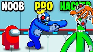 NOOB vs PRO vs HACKER en EL AMONG US de RAINBOW FRIENDS !! - DeGoBooM