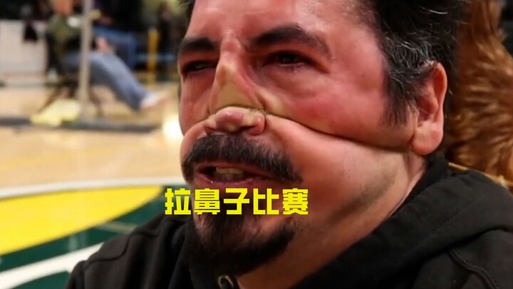 Tug-of-war with noses is definitely the most ridiculous competition I’ve ever seen.