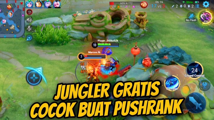 HERO JUNGLER GRATIS YANG COCOK BUAT PUSH RANK