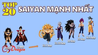 Top 20 người Saiyan mạnh nhất vũ trụ bi rồng