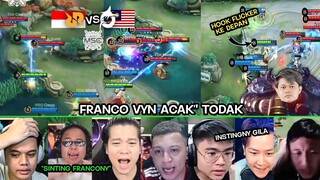 FRANCO VYN 99% HOOK NO MISS! INSTINGNYA GILA! REACTION STREAMER RRQ VS TODAK MSC  MATCH 1