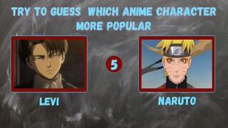 Try to Guess Which Anime Character is More Popular