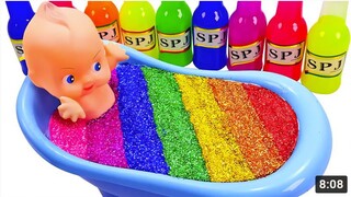 Slime relaxing game, ASMR. Come and join us for the baby bath!