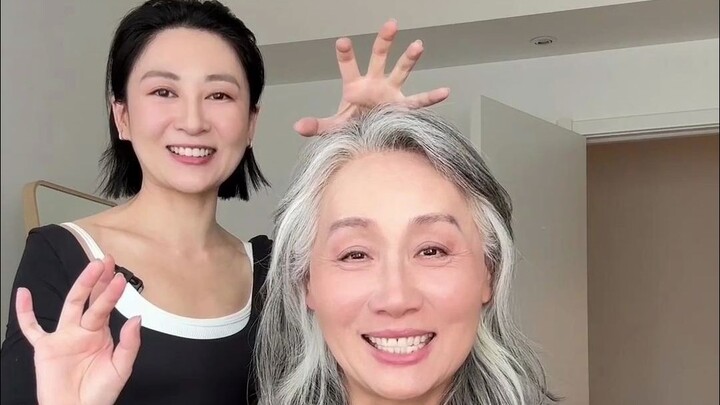 My art student son is doing my makeup