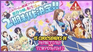 15 Curiosidades que veras en esta Nueva Temporada(2) de Otome Game no Hametsu Flag||「novela y manga」