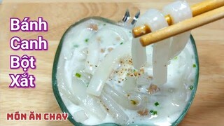 Cách Làm BÁNH CANH CHAY Có Sợi Bánh Vô Cùng Dai | Món Chay Ngon Bà Mẹ Quê.