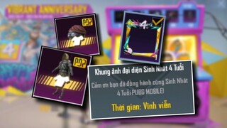 Hướng Dẫn Cách Lấy Khung Ảnh Đại Diện Sinh Nhật 4 Tuổi & Đồ Vĩnh Viễn | PUBG MOBILE