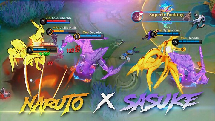 GINI JADINYA KETIKA 2 RIVAL BERTARUNG DI LAND OF DOWN‼️ -  MLBB × NARUTO