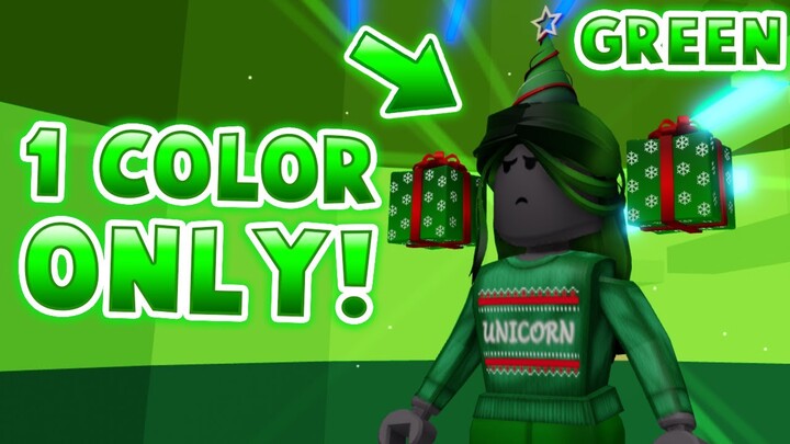 ONE COLOR ONLY! Green - Tower Of Hell! (Roblox)