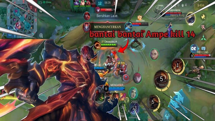 Akhir nya nyobain pake balmond eh malah bantai bantai Ampe kill 14 💀💀💀