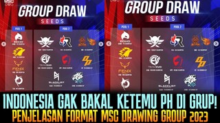 INDO GAK BAKAL KETEMU PH DI GRUP! PENJELASAN FORMAT MSC DRAWING GROUP 2023
