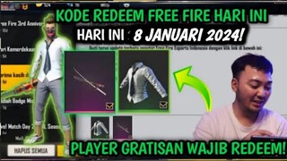 KODE REDEEM FREE FIRE TERBARU 8 JANUARI 2024 HARI INI | KODE REDEEM FF TERBARU 8 JANUARI 2024