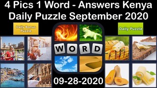 4 Pics 1 Word - Kenya - 28 September 2020 - Daily Puzzle + Daily Bonus Puzzle - Answer - Walkthrough