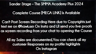 Sander Stage course  - The SMMA Academy Plus 2024 download
