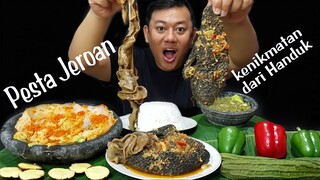 GONGSO BABAT USUS + LALAP JENGKOL TUA MENTAH + SAMBAL IJO + KIMCHI + CABE PAPRIKA + OYONG REBUS