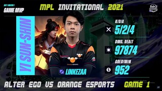 [TAGALOG] ALTER EGO VS ORANGE ESPORTS GAME 1 | MPL INVITATIONAL | DAY 1 | MPLI