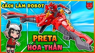 CÁCH LÀM ROBOT PRETA HỎA THẦN BIỆT ĐỘI SIÊU NHÂN NHÍ TRONG MINI WORLD