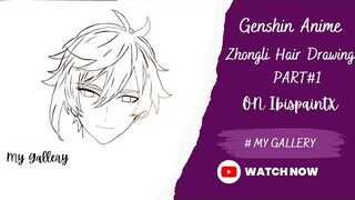 Genshin Anime ZHONGLI |Hair Drawing |Part1 #digitalart #zhongligenshinimpact