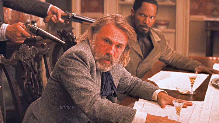 “Aktor akting Leonardo DiCaprio dan Christoph Waltz dalam adegan ini benar-benar klasik!”