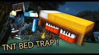 [ Minecraft] - Trap troll bạn bè khi đi ngủ !