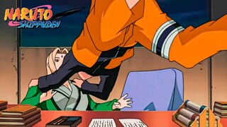 Naruto Salta Encima de Tsunade para Protegerla