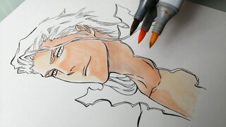 Easy Coloring with Copic Markers | Aizen Dosuke | Bleach