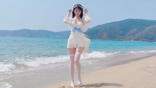 Gadis manis di bawah sinar matahari, pantai dan laut! Mungkinkah latar belakang ini palsu?≧∇≦Rusa ke