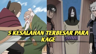 5 Kesalahan Fatal Para Kage Di Naruto