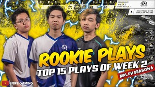 TOP 15 AMAZING ROOKIE PLAYS OF WEEK 2 | MPL-PH SEASON 8