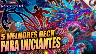 Os 5 MELHORES DECKS para INICIANTES no Yu-Gi-Oh! MASTER DUEL!