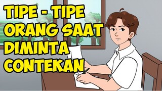 TIPE-TIPE ORANG SAAT DIMINTAIN CONTEKAN - Animasi Sekolah - Animasijaka