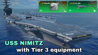 Modern Warships: USS NIMITZ with Tier 3 Equipment. online match gameplay.