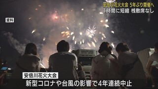 安倍川花火大会５年ぶり開催　時間を１時間に短縮し７月２３日に　静岡市