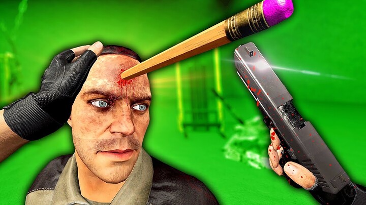 Shooting PENCILS Into Ragdolls - Hard Bullet VR Gameplay