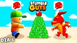 Sobreviviendo 30 Días con 1 GEMA en Stumble Guys - DÍA 6